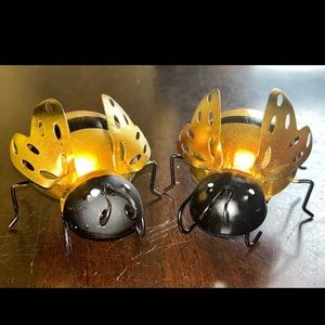 🐝 2X METAL BUMBLEBEE POT/PLANT/COFFEE MUG HANGER SET 🐝